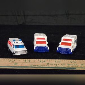 Vintage Zylmex & Matchbox Ambulance Toy Lot 3pc